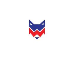 Wolf Silhouette Logo Symbol Design Zeichen Eckzahn Tier Symbol Vektor Illustration.