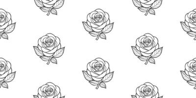 nahtlos Muster mit schwarz und Weiß Rosen. nahtlos Muster mit Blumen. Vektor Illustration.