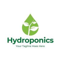 Hydrokultur Logo Vektor Illustration Design isoliert auf Weiß Hintergrund