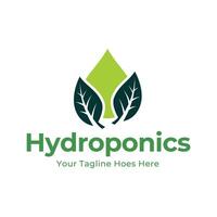 Hydrokultur Logo Vektor Illustration Design isoliert auf Weiß Hintergrund