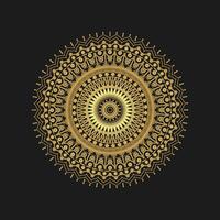 golden Luxus Mandala Design Hintergrund vektor