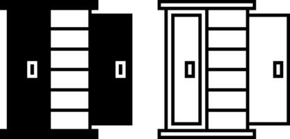 Schrank Symbol, Zeichen, oder Symbol im Glyphe und Linie Stil isoliert auf transparent Hintergrund. Vektor Illustration