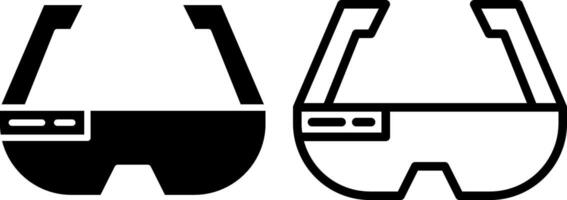 smart glasögon ikon, tecken, eller symbol i glyf och linje stil isolerat på transparent bakgrund. vektor illustration