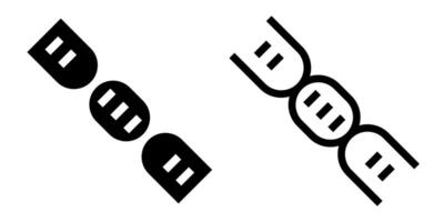 DNA Symbol, Zeichen, oder Symbol im Glyphe und Linie Stil isoliert auf transparent Hintergrund. Vektor Illustration