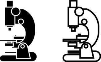 Mikroskop Symbol, Zeichen, oder Symbol im Glyphe und Linie Stil isoliert auf transparent Hintergrund. Vektor Illustration