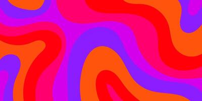 70er, 60er Jahre groovig Hintergrund, abstrakt retro Illustration. wellig, Strudel, flippig, psychedelisch Vektor Kunst. künstlerisch Hippie Flüssigkeit