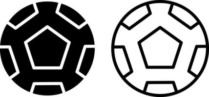 Fußball Ball Symbol, Zeichen, oder Symbol im Glyphe und Linie Stil isoliert auf transparent Hintergrund. Vektor Illustration