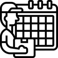 kalender schema ikon symbol vektor bild. illustration av de modern utnämning påminnelse dagordning symbol grafisk design bild