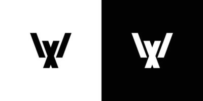 modern och djärv brev wx initialer logotyp design vektor