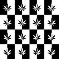 Cannabis Blatt gestalten Komposition im Kontrast Farbe, schwarz Weiss, können verwenden zum Hintergrund, Abdeckung, Gruß Karte, Dekoration aufwendig, Ornament, Hintergrund, Verpackung, Stoff, Textil, Mode. vektor