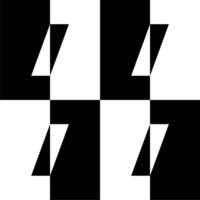 parallellogram form i kontrast Färg, svart vit, kan använda sig av för tapet, omslag, dekoration, utsmyckad, prydnad, bakgrund, omslag, tyg, textil, mode, bricka, matta mönster, etc. vektor