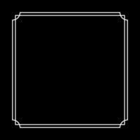 enkel linje fyrkant och eller fyrkant form, kan använda sig av för enkel ramverk, text, Citat, kopia Plats eller för grafisk design element. vektor illustration