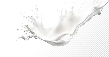 Milch Spritzen isoliert auf Weiß Hintergrund. realistisch Vektor Illustration.