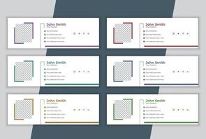 e-post signatur sidfot eller social media omslag baner design. vektor