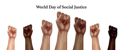 Welttag der sozialen Gerechtigkeit vektor