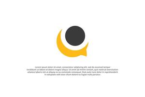 Brief e Clipse Plaudern Symbol Logo vektor