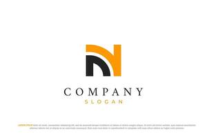 logotyp brev n modern företag vektor