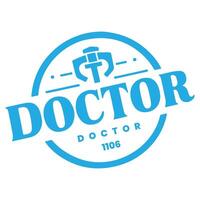 läkare logotyp design vektor
