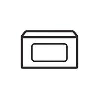 Box Symbol. schwarz Symbol auf Weiß Hintergrund. Vektor Illustration