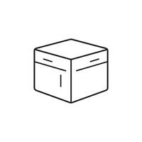 Box Symbol. Gliederung Symbol auf Weiß Hintergrund. Vektor Illustration