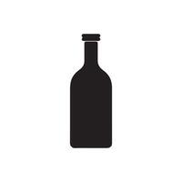 Flasche Symbol. Flasche schwarz Symbol auf Weiß Hintergrund. Vektor Illustration