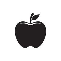 Apfel Symbol. schwarz Symbol auf Weiß Hintergrund. Vektor Illustration