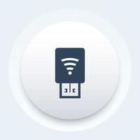 USB-Modem mit WLAN-Symbol vektor