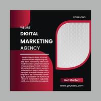 Gestaltung von Social-Media-Posts für digitales Marketing vektor