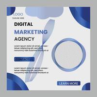 Gestaltung von Social-Media-Posts für digitales Marketing vektor