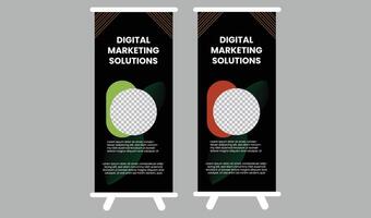 digital marknadsföring roll up banner vektor