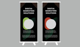 Roll-up-Banner für digitales Marketing vektor