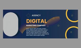 Web-Banner-Design für digitales Marketing vektor