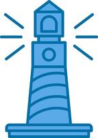 Leuchtturm gefüllt Blau Symbol vektor