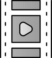 Film Spule Linie gefüllt Gradient Symbol vektor