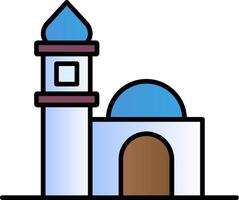 Moschee Linie gefüllt Gradient Symbol vektor