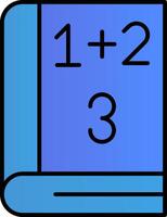 Mathematik Buch Linie gefüllt Gradient Symbol vektor