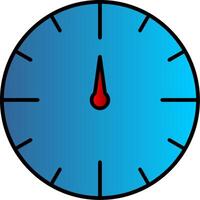 Uhr Linie gefüllt Gradient Symbol vektor