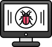 Malware Linie gefüllt Gradient Symbol vektor