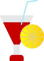 cocktail platt lutning ikon vektor