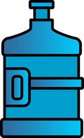 Wasser Flasche Linie gefüllt Gradient Symbol vektor