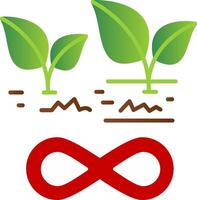 nachhaltig Landwirtschaft eben Gradient Symbol vektor