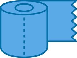 Toilette Papier gefüllt Blau Symbol vektor
