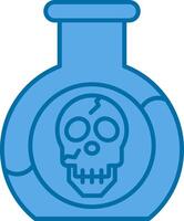 vergiften gefüllt Blau Symbol vektor