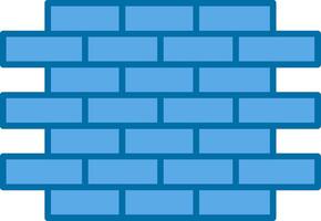 Backstein Mauer gefüllt Blau Symbol vektor