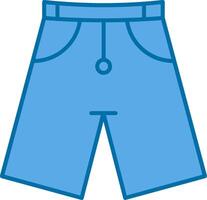 kurze Hose gefüllt Blau Symbol vektor