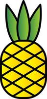 Ananas Linie gefüllt Gradient Symbol vektor
