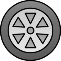 hjul linje fylld lutning ikon vektor