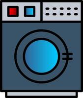 Waschen Maschine Linie gefüllt Gradient Symbol vektor