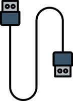 Kabel Linie gefüllt Gradient Symbol vektor