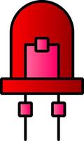 Diode Linie gefüllt Gradient Symbol vektor